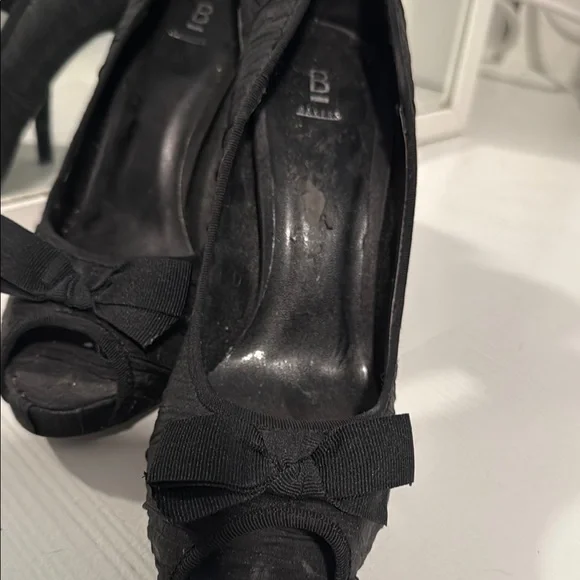 Black Peep-Toe Heels - Picture 5 of 9